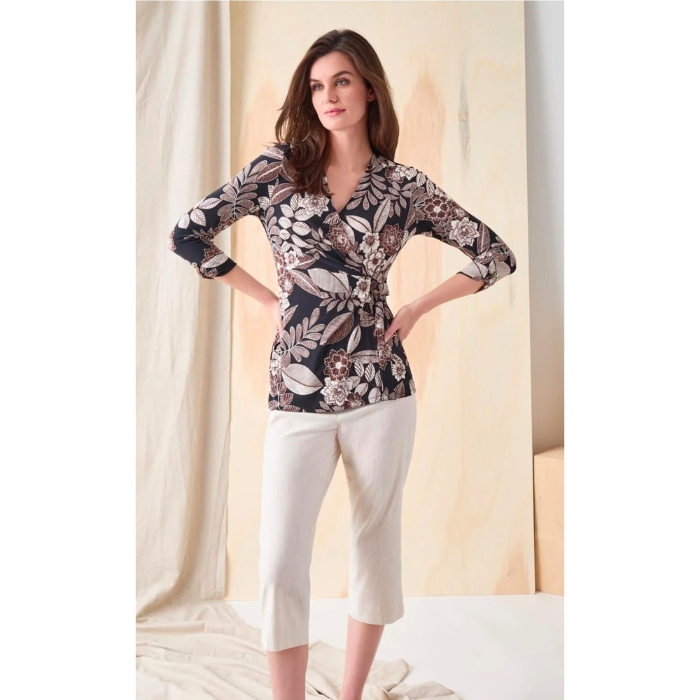 Jones New York XL Wild Rice Textured Pull On Crop Pants NWT 10938209-5UN